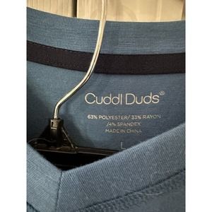 NEW CUDDL DUDS 2 PIECE BLUE GREEN PLAID LOUNGE SET SIZE LARGE QVC